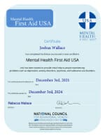 Mental Health First Aid Certificate